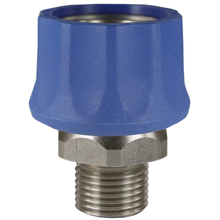 COUPLING ST-3100 3/8M BLUE 60° CONE