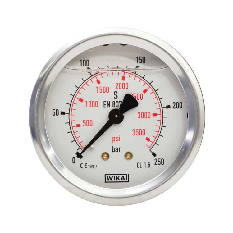 Manometer 63 mm 0-250 bar 1/4´AG Edelstahl WIKA