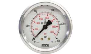 Manometer 63 mm 0-400 bar 1/4´AG Edelstahl WIKA