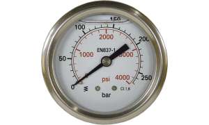 Manometer 63 mm 0-400 bar 1/4´AG Edelstahl