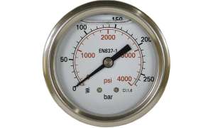 Manometer 50 mm 0-400 bar 1/4´AG Edelstahl