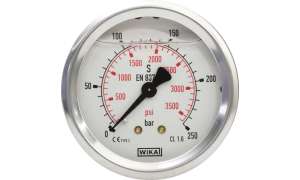 Manometer 50 mm 0-400 bar 1/4´AG Edelstahl WIKA