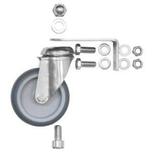 Swivel castor D:75, complete with galvanised