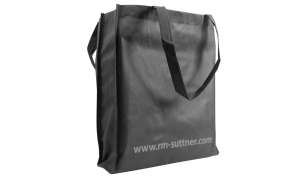 Bag with handle, black 38x42 cm